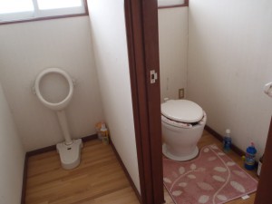 トイレは田舎の昔ながらの雰囲気